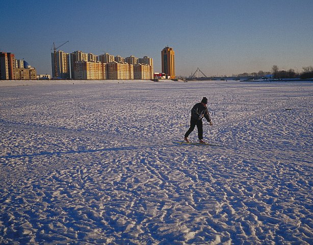 2-11 The Ishim River, Astana, Kazakhstan, November 2000/ Leica Minilux 40mm Kodak EBX